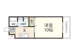 JRBハイツ虹ヶ浜【3階】の間取り