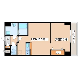 しゃとれ梅田町【6階】の間取り