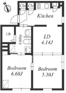 2LDKの間取り画像