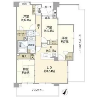 マ・トール熊谷パークテラス【7階】の間取り