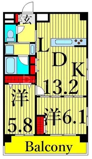 エーエス日暮里【5階】の間取り