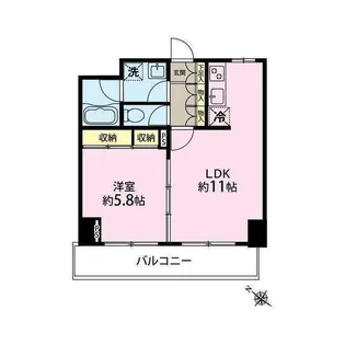 ベェルヴェル稲城【11階】の間取り