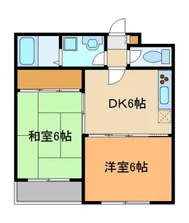 2DKの間取り画像