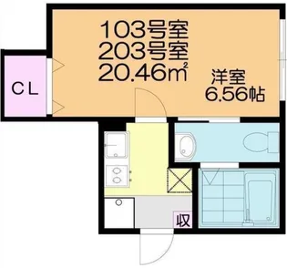 千葉県鎌ヶ谷市東中沢2【アパート】の間取り