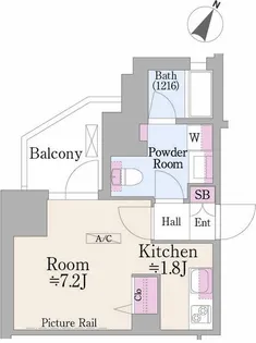 グランハイツ曙橋【12階】の間取り