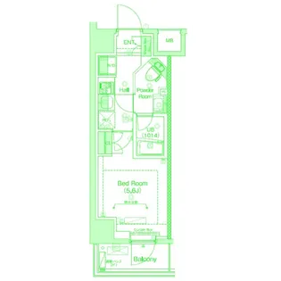 エストゥルース横浜蒔田【6階】の間取り