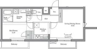 BluRock大鳥居【2階】の間取り