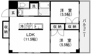 鹿児島県鹿児島市荒田1【マンション】の間取り