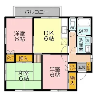 サニークレスト【1階】の間取り