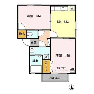 セジュール大和【2階】の間取り