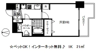 エステムコート神戸ハーバーランド前6ピクシス【5階】の間取り