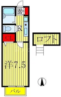 第6フジハイツ【2階】の間取り