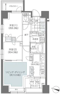 東京都文京区本郷2【マンション】の間取り