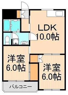 コーポ柳川【3階】の間取り