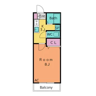 リバティー的場【2階】の間取り