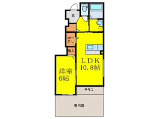 ピュアルミナス【1階】の間取り