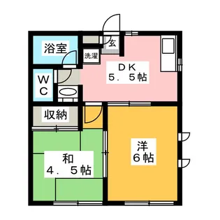 サンズハイツA【1階】の間取り