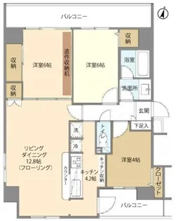 ライオンズマンション王子第8【5階】の間取り