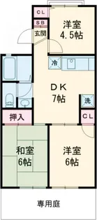 セジュールSEIWA【1階】の間取り