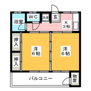 青沼アパートA【2階】の間取り