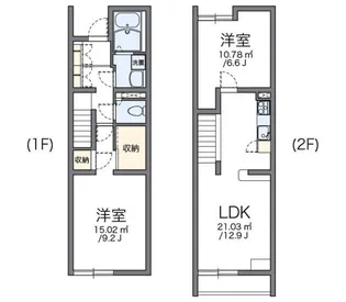 レオパレスコヅチI【1階】の間取り