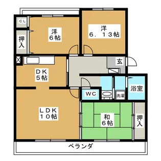 エルコート天台【1階】の間取り