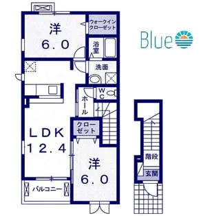 チチェローネB棟【2階】の間取り