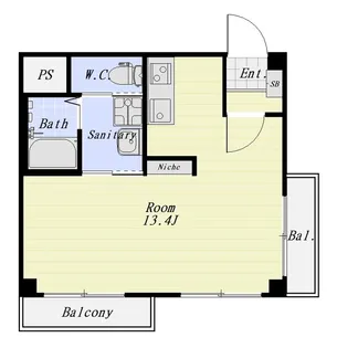 パレス戸越銀座【1階】の間取り