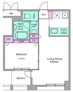 レジディア横濱馬車道【6階】の間取り