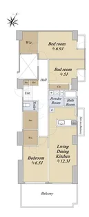 ピュアハイツ台町【5階】の間取り