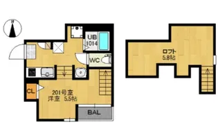RIZEST薬師堂【2階】の間取り