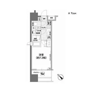 パークハビオ武蔵小山【6階】の間取り