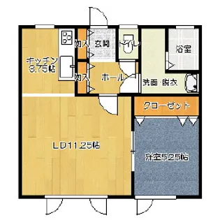 セジュール弐番館【2階】の間取り