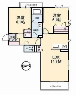 リーオグレイス【2階】の間取り