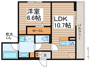 セレスティア苗代【2階】の間取り