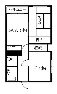 北都ハイツ【3階】の間取り
