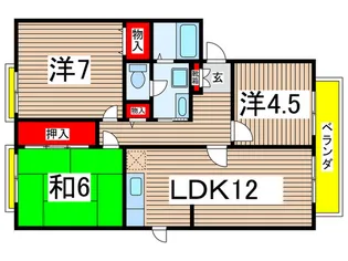 ヴェルセ西野【2階】の間取り