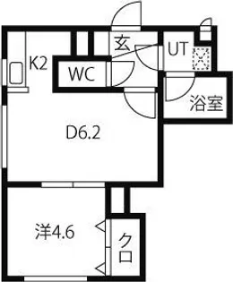 ブランノワール菊水.exe【5階】の間取り