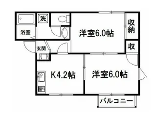 ジュネスベルA棟【2階】の間取り