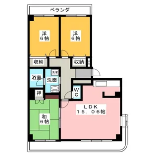 ハウゼル一社【1階】の間取り