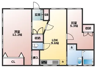 サニーサイド【1階】の間取り