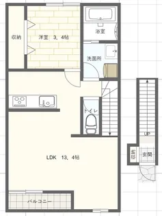 クリスタルハイツ土山【2階】の間取り