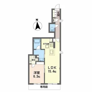 シャーメゾン テラス【1階】の間取り
