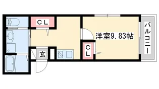 オーパス北在家【1階】の間取り