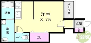エターナルシー大観町【1階】の間取り