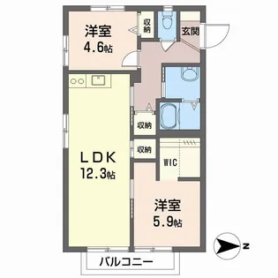 ヴィバーチェ椋野 I棟【1階】の間取り