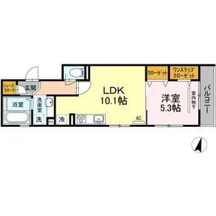 ヴィラウエストII【2階】の間取り