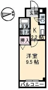 メゾンフローラ【2階】の間取り