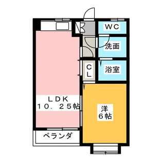コーポ金池I【3階】の間取り