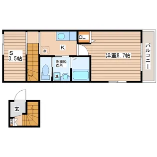 ランコントル【2階】の間取り